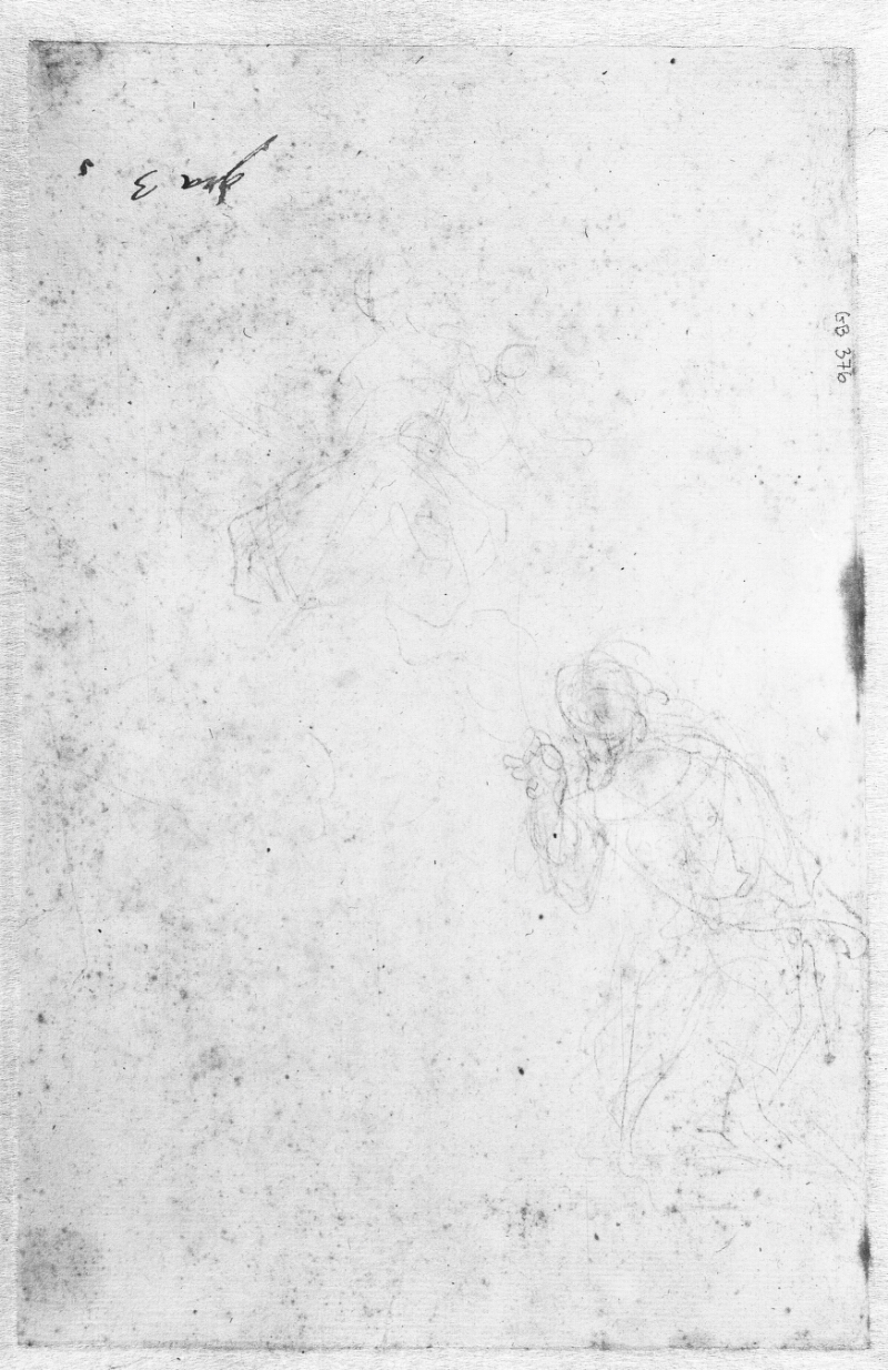 Sketches for the Virgin and Child and a kneeling figure