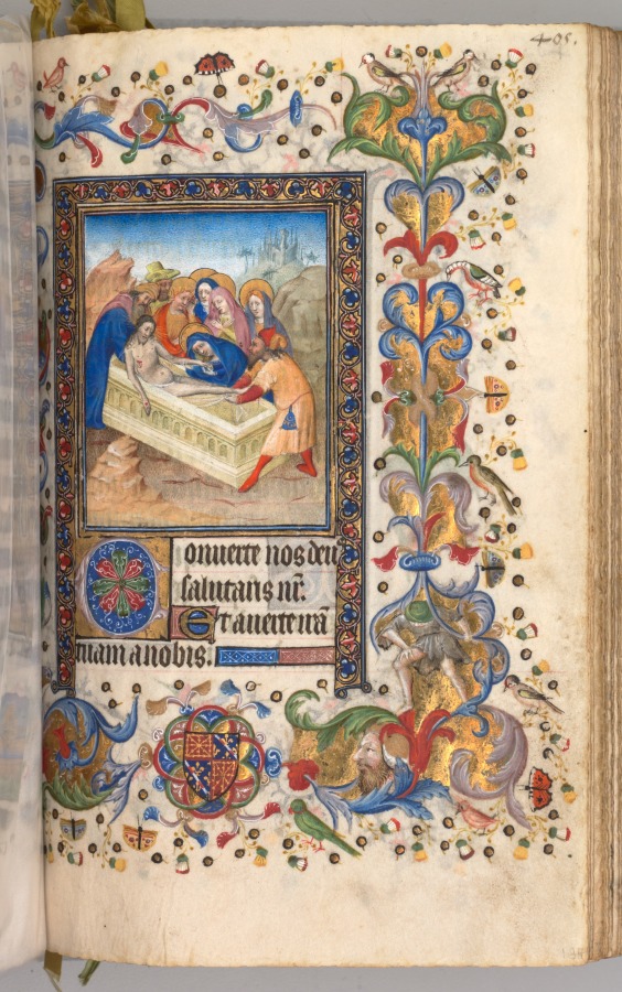 Hours of Charles the Noble, King of Navarre (1361-1425): fol. 197r, Entombment of Christ