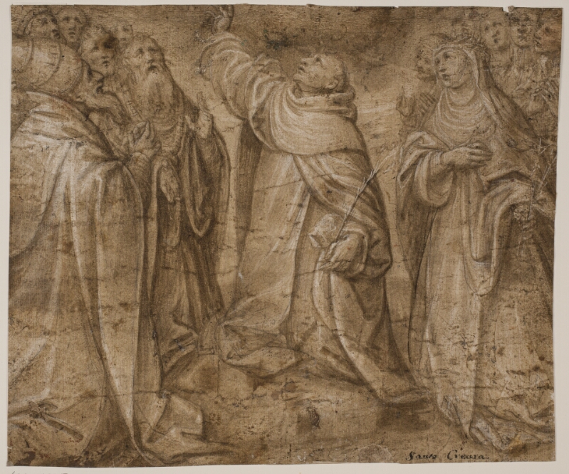 Sts Dominic, Catherine of Siena and a group of other saints