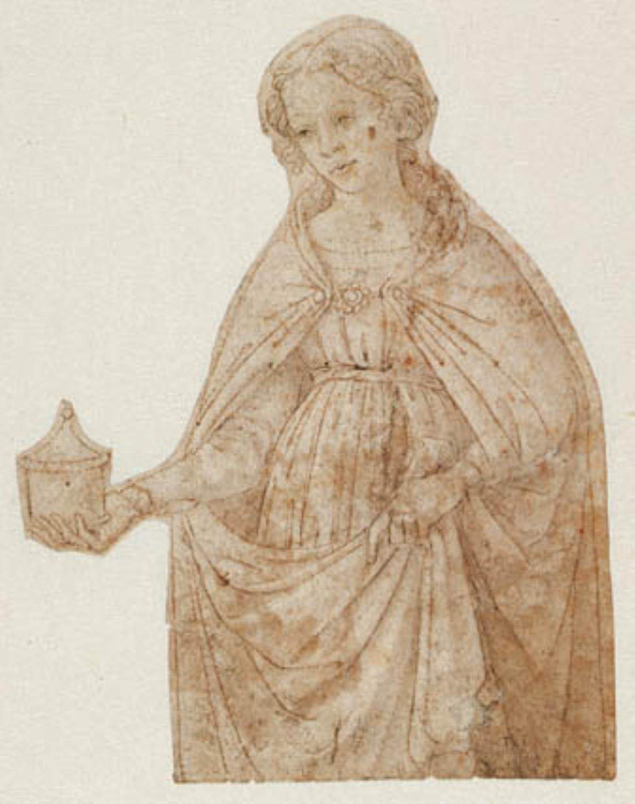 Maria Magdalene med salvekrukken. Knæfigur
