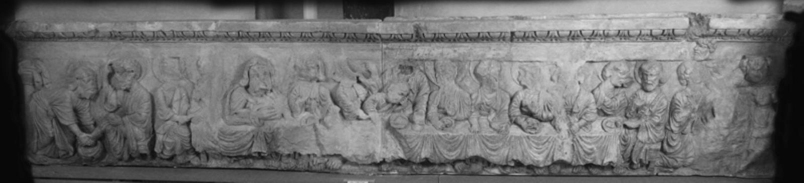 Plaster Cast of the Last Supper Frieze, St. Gilles-du-Gard, Provence, France.