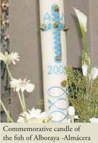 Commemorative candle of the fish of Alboraya-Almacera