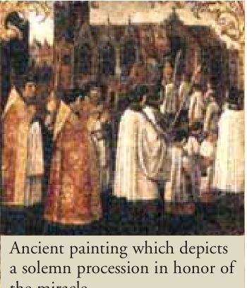 Painting depicting the miracle