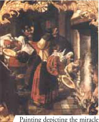 Painting depicting the miracle
