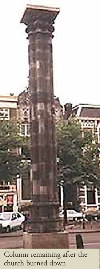 The chapel of the church was destroyed again in 1908