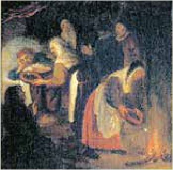 Painting depicting the miracle