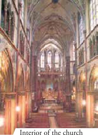 Interior of the church