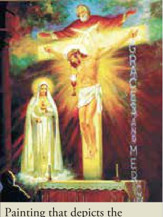 Photograph from the exhibition for Fatima, Portugal, The Angel of Peace