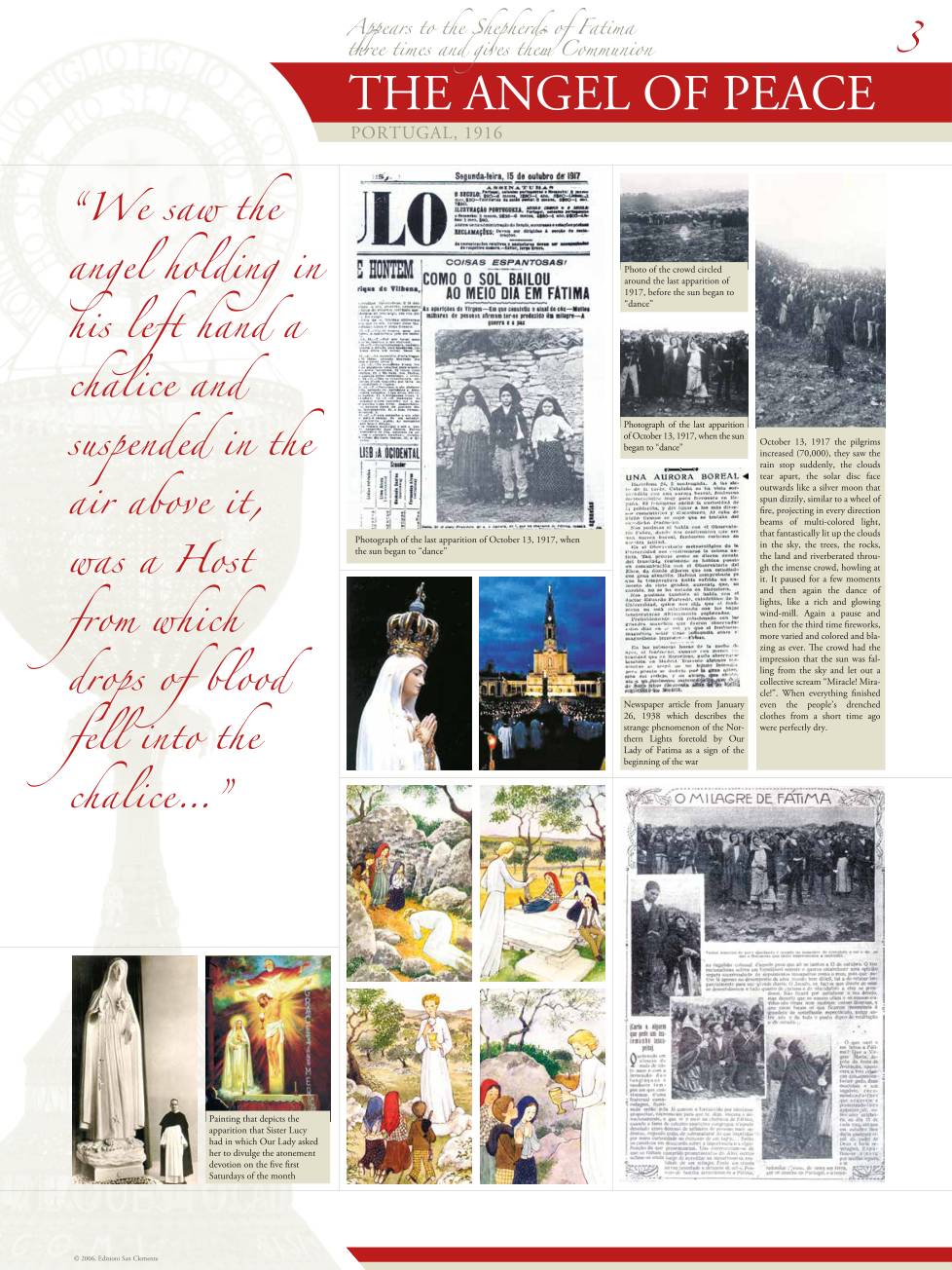 Exhibition panel for Fatima, Portugal, The Angel of Peace (3/3)