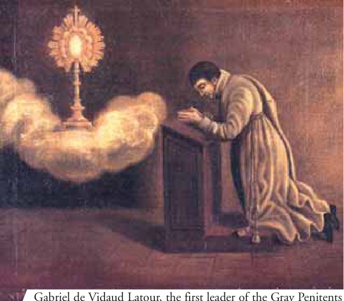 Gabriel de Vidaud Lasnue, the first leader of the Gray Penitents