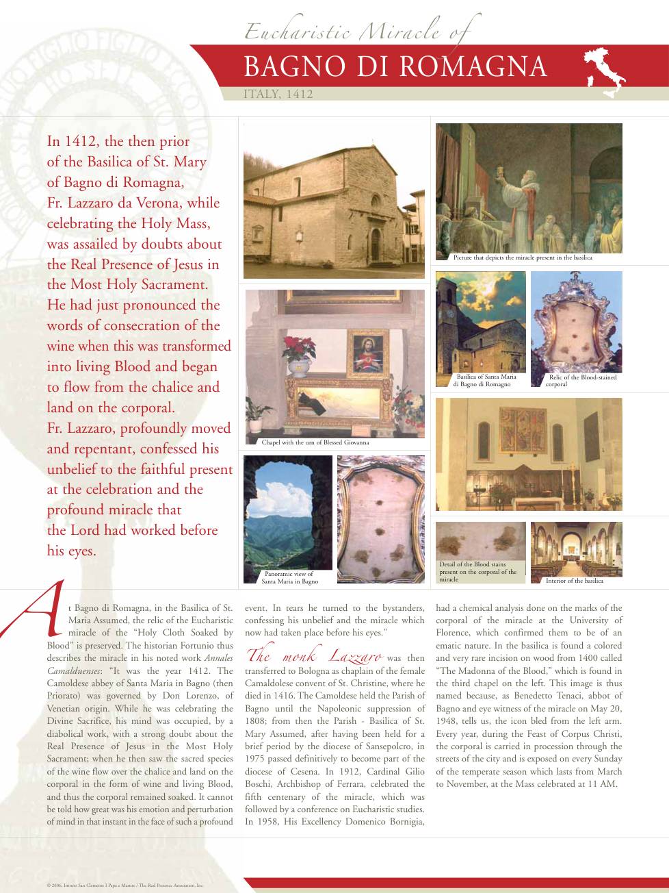 Exhibition panel for Bagno di Romagna