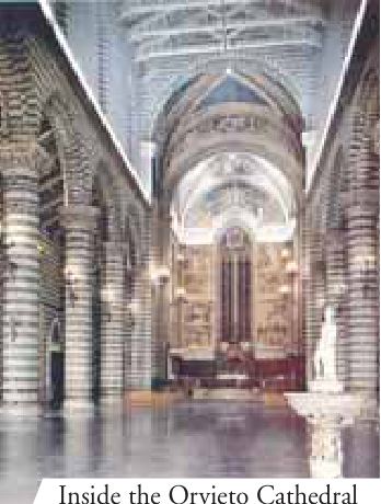 Inside the Orvieto Cathedral