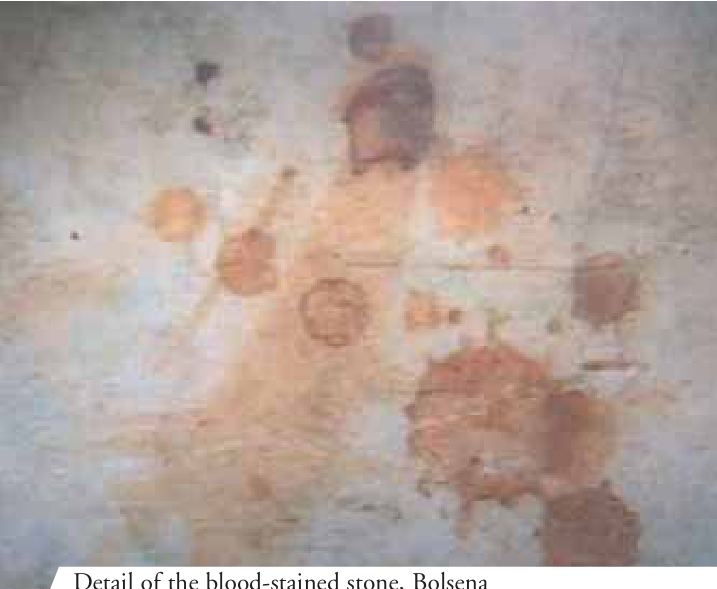 Detail of the blood-stained stone, Bolsena
