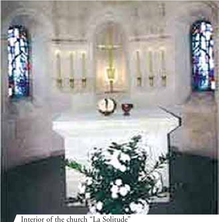Interior of the church "La Solitude"