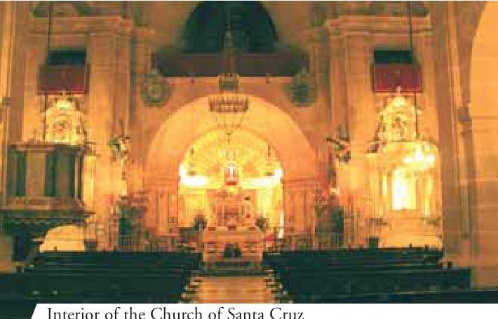 Interior of the Church of Santa Cruz