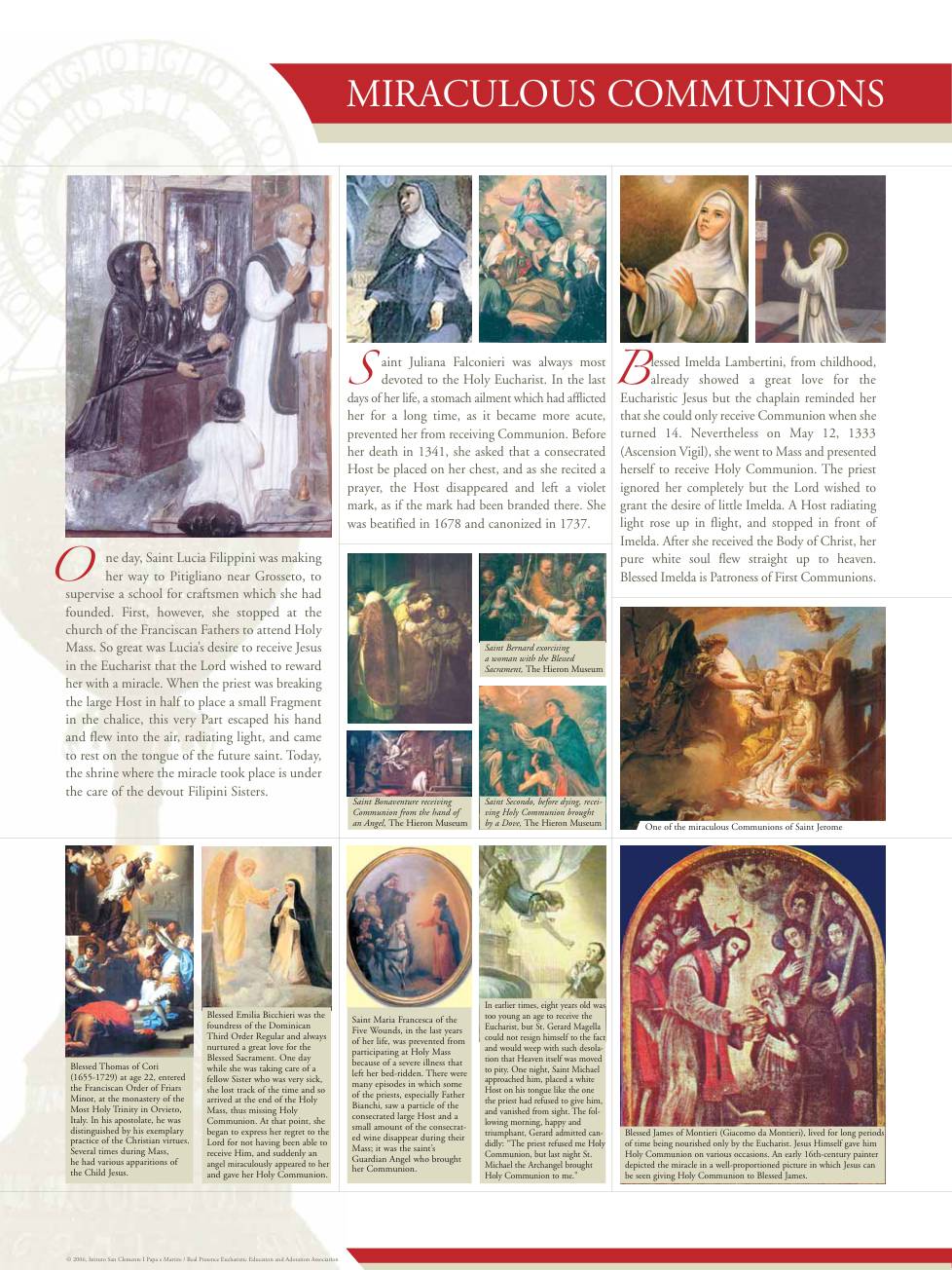 Exhibition panel for • Blessed Emilia Bicchieri