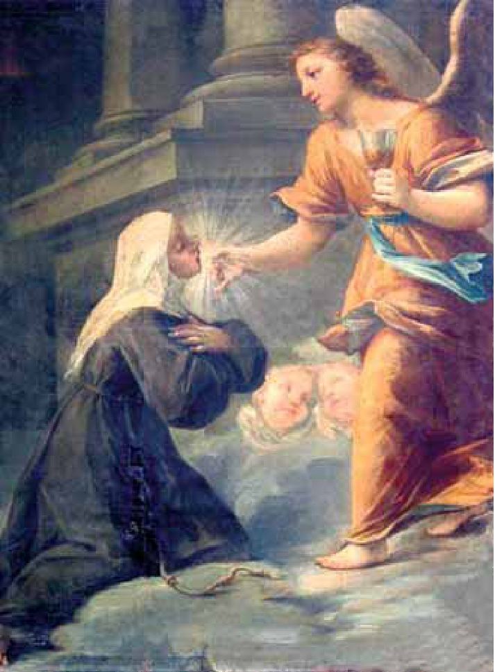 The mystic St. Theresa of Avila often enjoyed visions of heaven during Holy Mass
