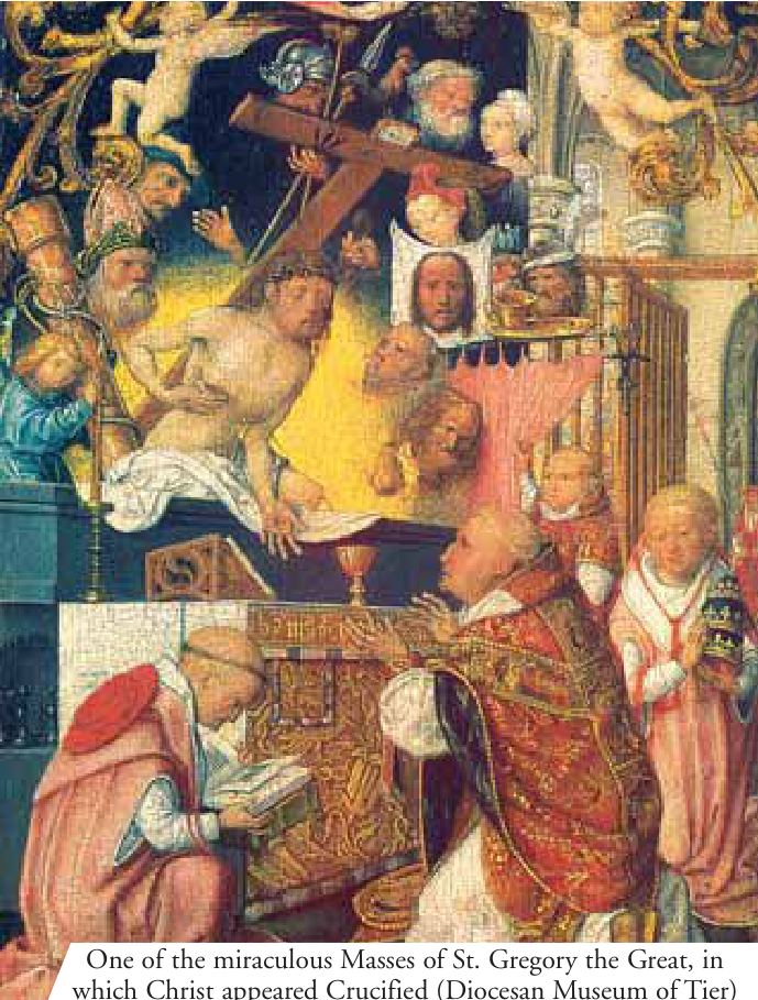 One of the miraculous Masses of St. Gregory the Great, in which Christ appeared Crucified (Diocesan Museum of Tier)