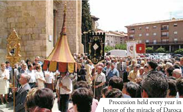 Procession held every year in honor of the miracle of Daroca