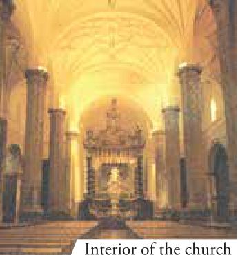 Interior of the church