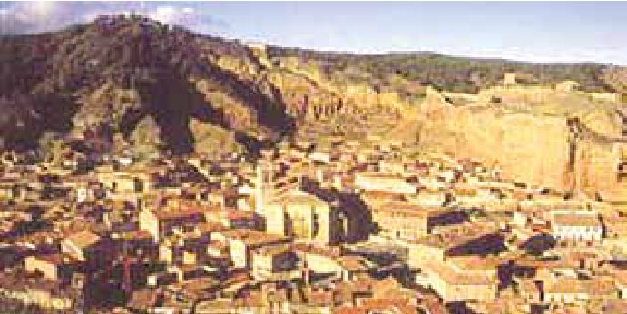 Panoramic view of the church in Daroca