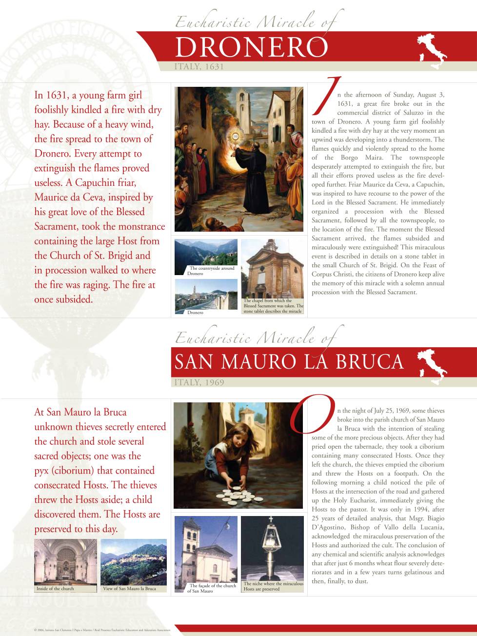 Exhibition panel for San Mauro La Bruca