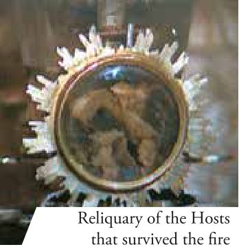 Reliquary of the Hosts that survived the fire