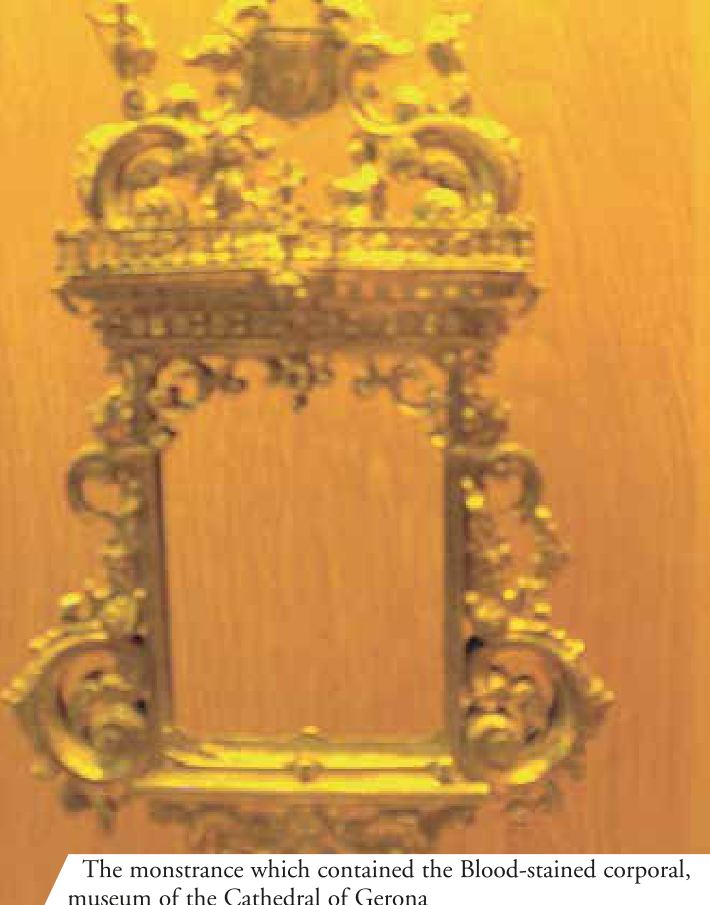The monstrance which contained the Blood-stained corporal, museum of the Cathedral of Gerona