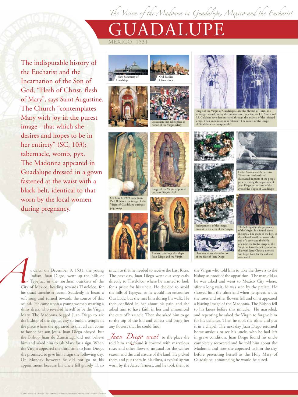 Exhibition panel for Guadalupe, Mexico, Juan Diego