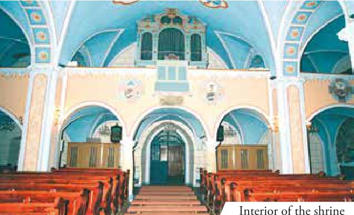 Interior of the shrine