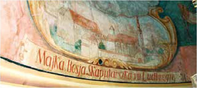 Fresco depicting the scene of the miracle.