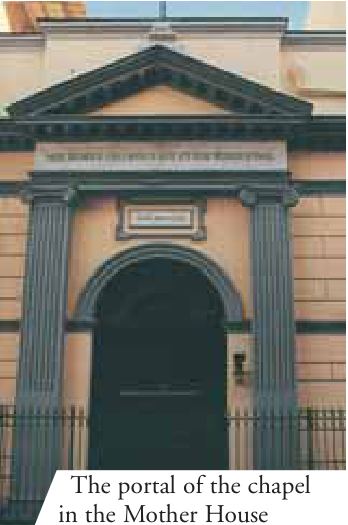 The portal of the chapel in the Mother House
