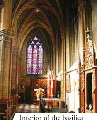 Interior of the basilica