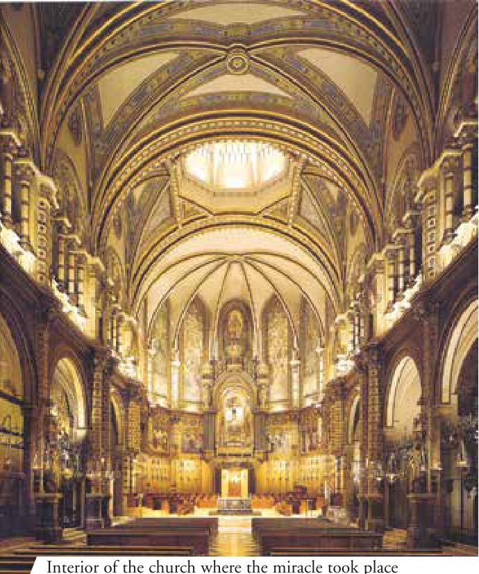 Interior of the church where the miracle took place