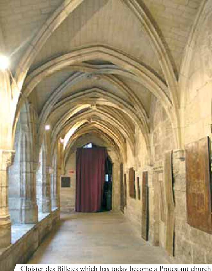 Cloître des Billettes which has today become a Protestant church