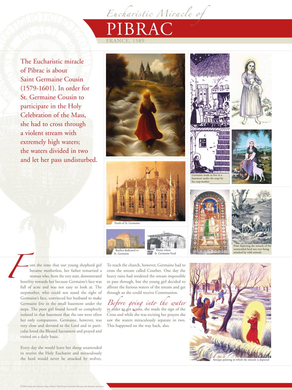 Exhibition panel for Saint Germaine Cousin (Pibrac)