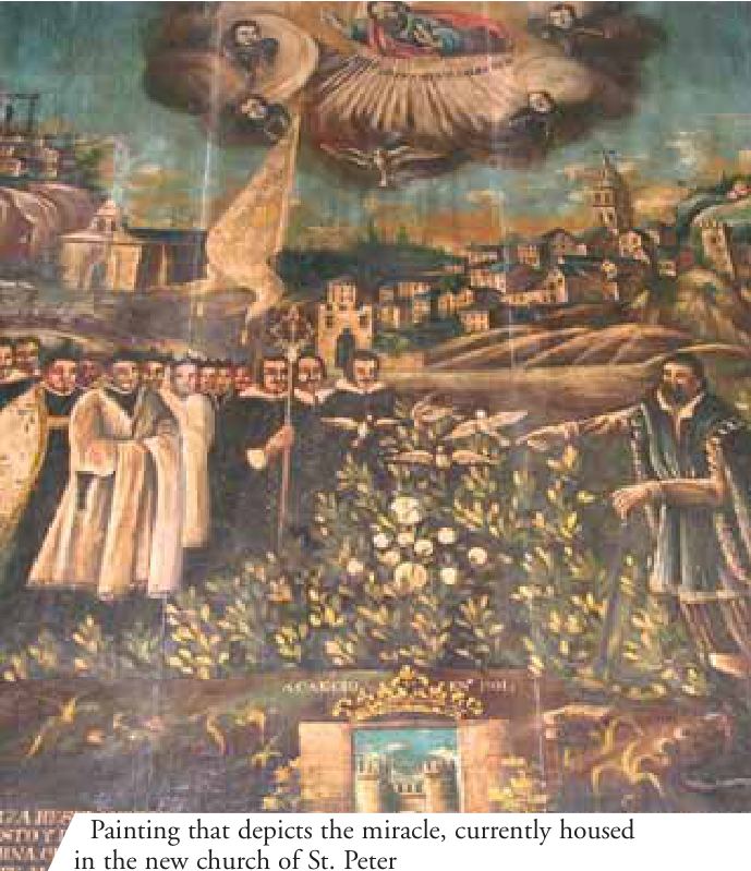 Painting that depicts the miracle, currently housed in the new church of St. Peter