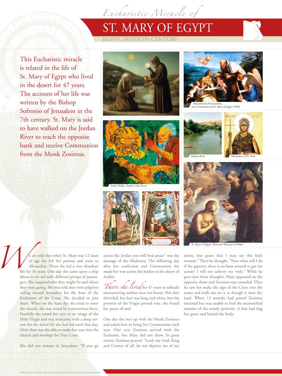 Exhibition panel for St. Mary of Egypt