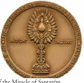 Commemorative medallion of the Miracle of Santarem
