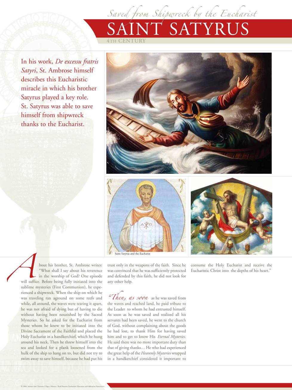 Exhibition panel for Saint Satyrus