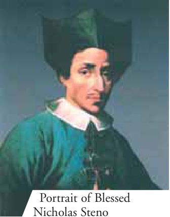 Photograph from the exhibition for Blessed Nicholas Steno (in Danish)