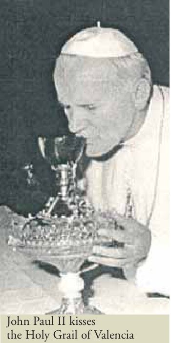 John Paul II Kisses the Holy Grail of Valencia