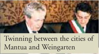 Twinning between the cities of Manna and Weingarten