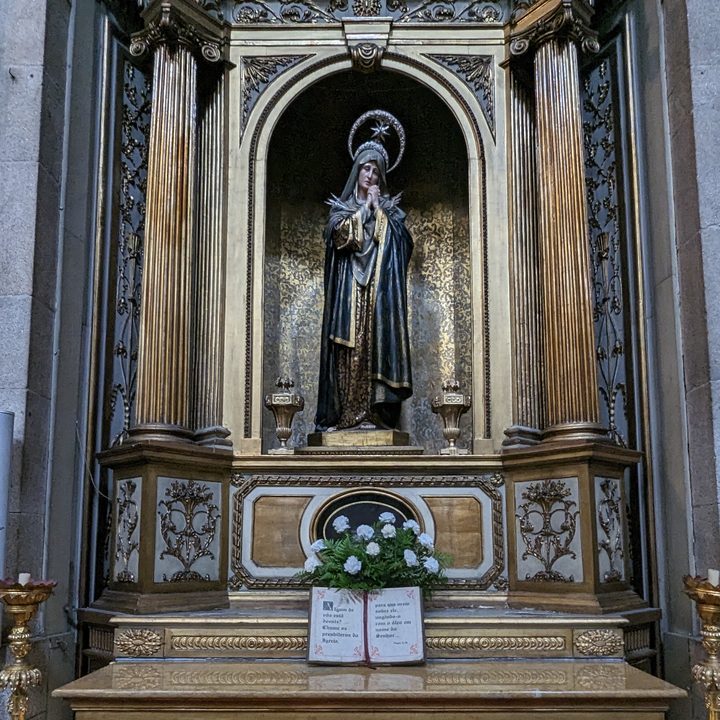 A detail from a church in Porto, Portugal